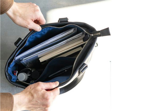 【豊岡鞄 Re:Style BK21-102 ネイビー】レザートートバッグ